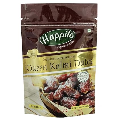 Happilo Premium International Queen Kalmi Dates, 200g (Pack of 5)