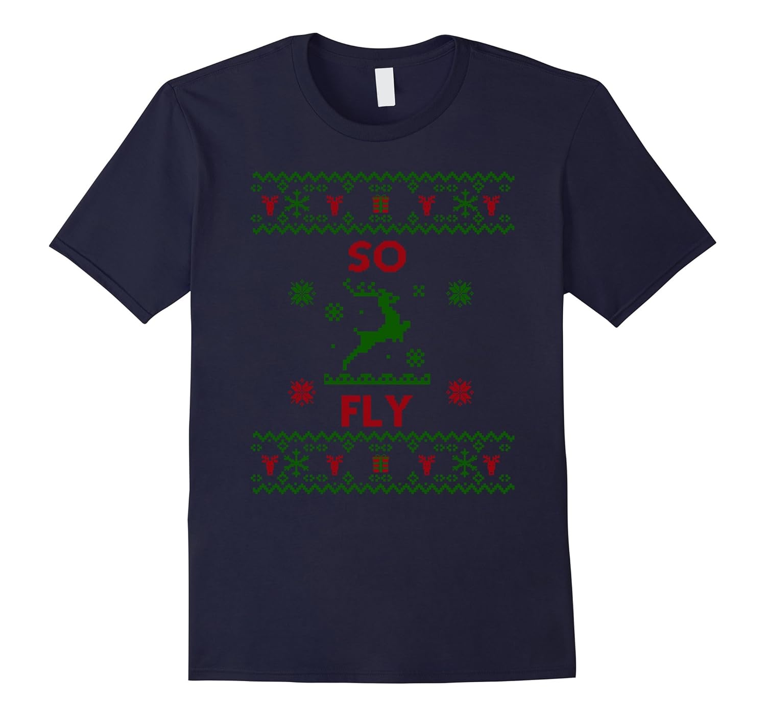 So Fly Reindeer Ugly Christmas Sweater Shirt-ANZ