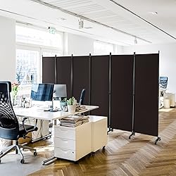 Giantex 6 Panel Room Divider, 132''W x 68''H Large