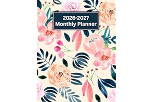 2026-2027 Monthly Planner: Floral Two Year Calendar from January to December 24 Month Agenda Schedule Organizer Logbook