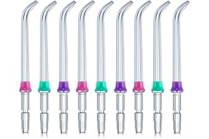 VWONST Replacement Classic Jet Tips Dental Water Jet Nozzle Accessories Compatible with Waterpik Water Flossers (Like WP-100) and Other Brand Oral Irrigators (9-Pack)