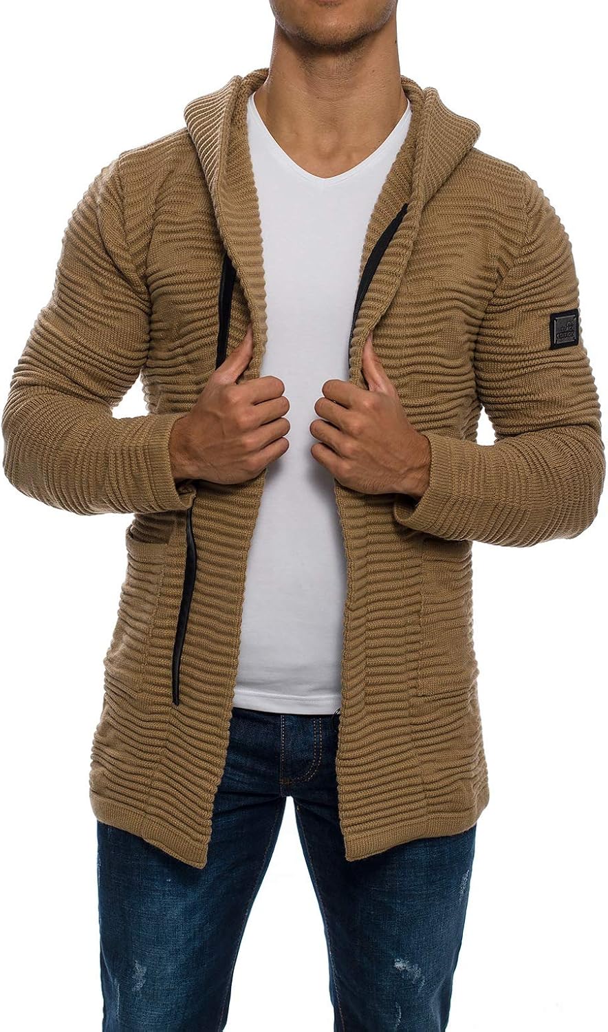 cardigan sweater with hoodie