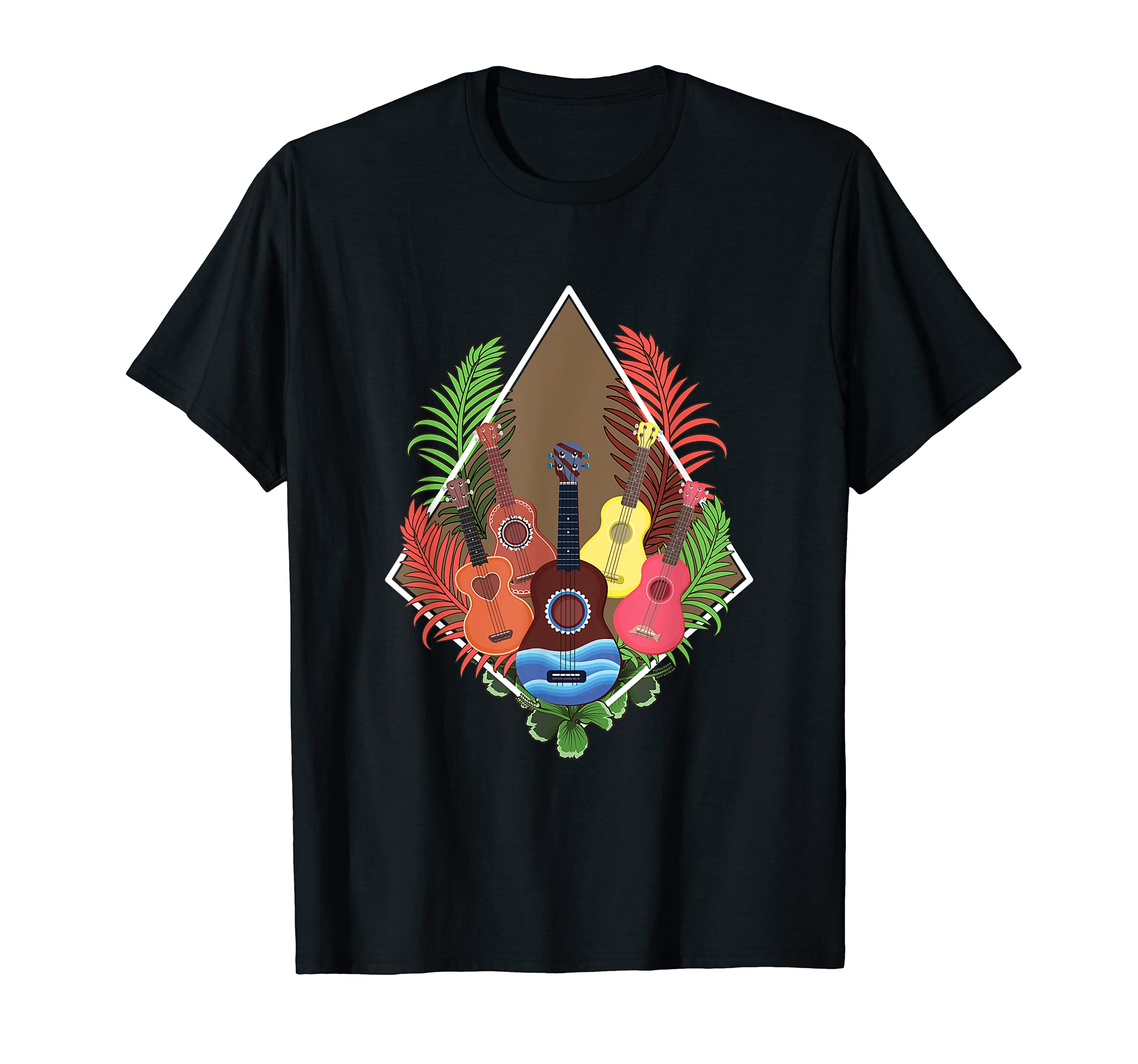 Ukuleles Hawaii Guitar Acoustic Uke Musician Hawaiian Aloha T-Shirt