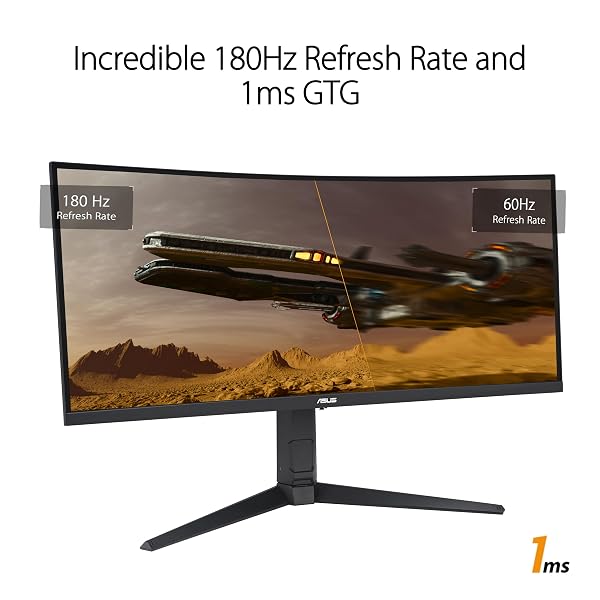 ASUS TUF GAMING 34” 1440P 1500R CURVED MONITOR (VG34VQL3A) – QHD (3440 X 1440), 180HZ, 1MS, EXTREME LOW MOTION BLUR, FREESYNC PREMIUM PRO, 125% SRGB, DISPLAYHDR 400, HEIGHT ADJUSTABLE, 3 YEAR WARRANTY