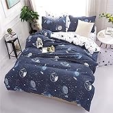 JQWUPUP Galaxy Space Bedding Twin Boy, Microfiber Planet Boy Duvet Cover Twin Gift for Teens Kids, Universe Duvet Cover Lightweight