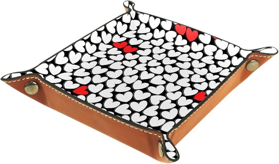 Set 5 Svuotatasche In Pelle Pieghevoli - Vassoi Organizzatori Per Chiavi, Monete E Oggetti Piccoli - Foto 8