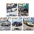 Hot Wheels 2023 Fast & Furious Premium Diecast Car Complete Set of 5 Vehicles from HNW46-956D Release Bundle