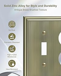 TREEWELL 2-Pack Combo Toggle/Duplex Light Switch