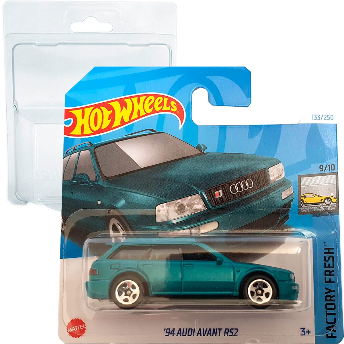 Hot Wheels '94 Audi Avant RS2 Factory Fresh 9/10 (133/250) HTD49 Green 2024 + Protector Short Card Frikimonkey