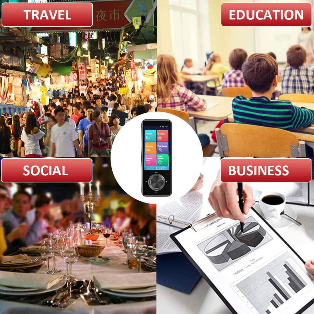 Language Translator Device, Portable Two-Way Real-Time Language Translator 106 Languages, Accurate Offline, Audio and Photo Instant Translation for Study, Travel, Business