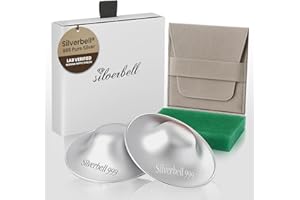 The Original 999 pure Silver Nursing Cups - Nipple Shields for Nursing Newborn - Newborn Essentials Must Haves - Nipple Cover