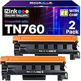 E-Z Ink TN760 Toner for Brother Printer Compatible for Brother TN-760 TN730 TN-730 Toner Cartridges to Use with MFC-L2710DW MFC-L2750DW HL-L2350DW HL-L2370DW HL-L2395DW L2390DW DCP-L2550DW (2 Black)