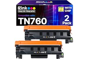 E-Z Ink TN760 Toner for Brother Printer Compatible for Brother TN-760 TN730 TN-730 Toner Cartridges to Use with MFC-L2710DW MFC-L2750DW HL-L2350DW HL-L2370DW HL-L2395DW L2390DW DCP-L2550DW (2 Black)