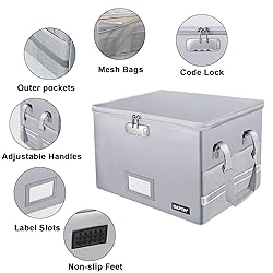 ENGPOW Fireproof Box with Lock, File Box Storage
