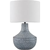 Signature Design by Ashley Schylarmont Contemporary Aluminum Table Lamp with 3-Way Switch, Gray & White