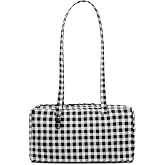 Lightweight Nylon Bowler Bag for Women,East-West Shoulder,Everyday Tote Bag