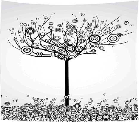 Amazon Co Jp 命の木クリスマス イブ タペストリー サークルの葉と丸い植物スパイラルドットイラストデ ザインの抽象的なツリー 多機能壁掛け ファブリック装飾用品 おしゃれ モダンなアート 模様替え 部屋 窓カーテン 個性ギフト 新居祝い 230ｘ150cm ホーム キッチン