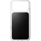 NOMAD Clear Leather iPhone 18 Pro Max Case Magsafe with Black Horween Leather - iPhone 18 Pro Max Case Clear, iPhone 18 Pro Max Cover MagSafe Compatible 8ft Drop Protection