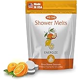 We-Tab Shower Steamers 10-pk with Essential Oil Aromatherapy to Focus, Long Lasting, No Stain or Artificial Dye, for Relaxation, Stress Relief & Self Care (Citrus)