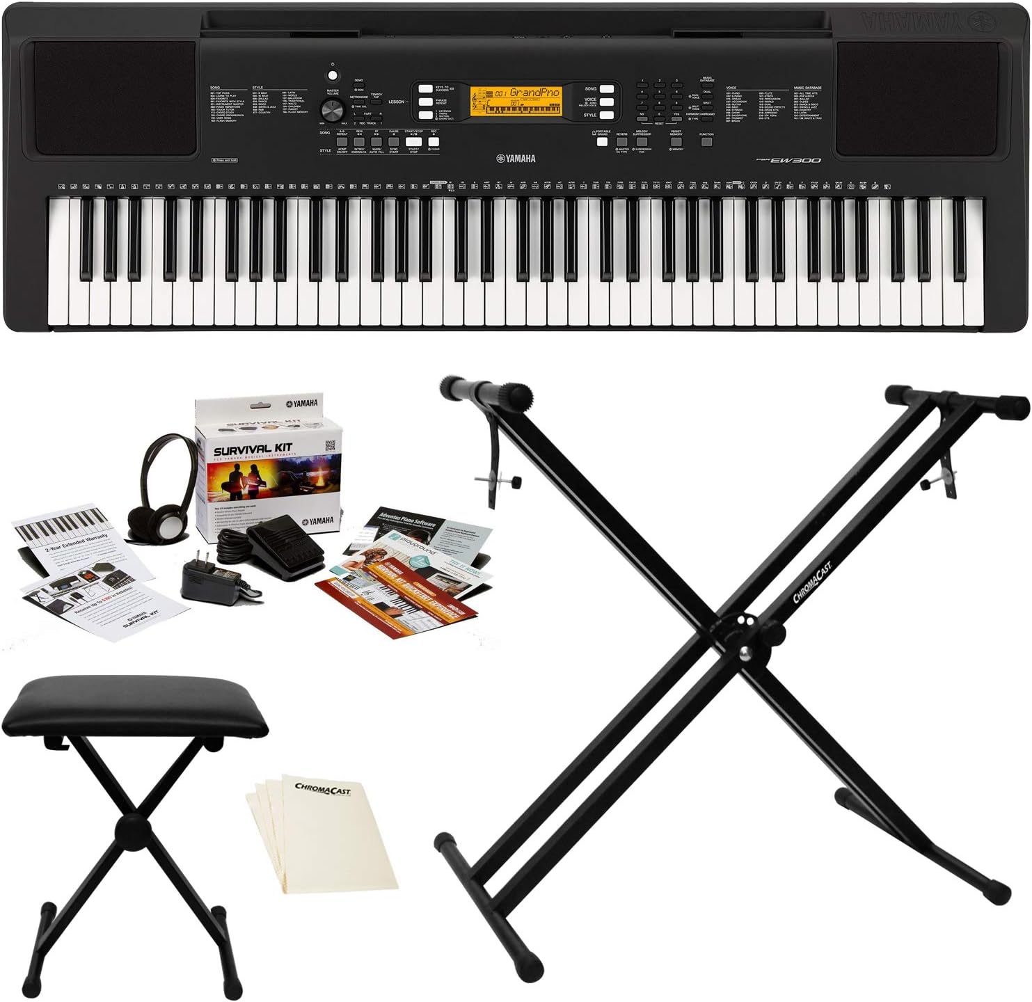 Yamaha, 76Key Portable Keyboard (PSREW300) Amazon.co.uk Musical