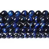 Lapis Lazuli Blue Tiger Eye Beads Natural Stone Round Loose Beads Energy Gemstone Healing Power for Jewelry Making 1 Strand 6mm 60pcs 15"