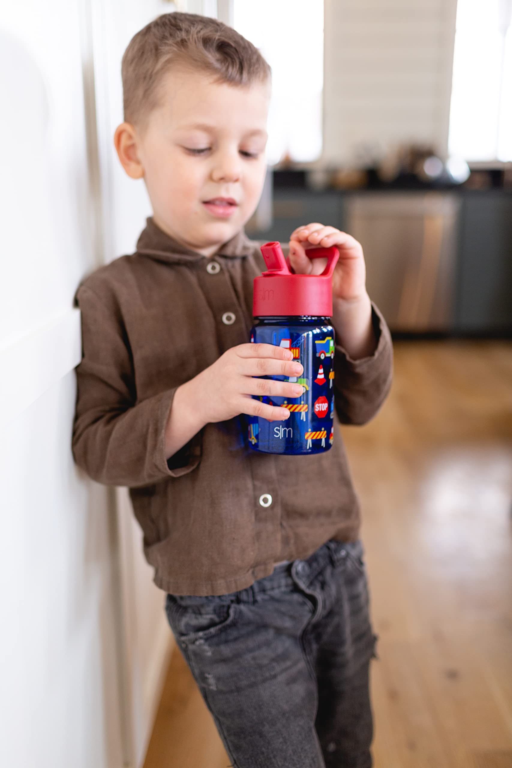 Simple Modern Kids Water Bottle Plastic BPA-Free Tritan Cup with Leak Proof Straw Lid | Reusable and Durable for Toddlers, Girls | Summit Collection | 12oz, Under the Sea