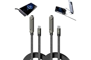 2-in-1 Invisible Holder Charger Cable, 240W Fast Charging Cord with Built-in Phone Stand, 5ft Nylon Braided Cord for Smartpho