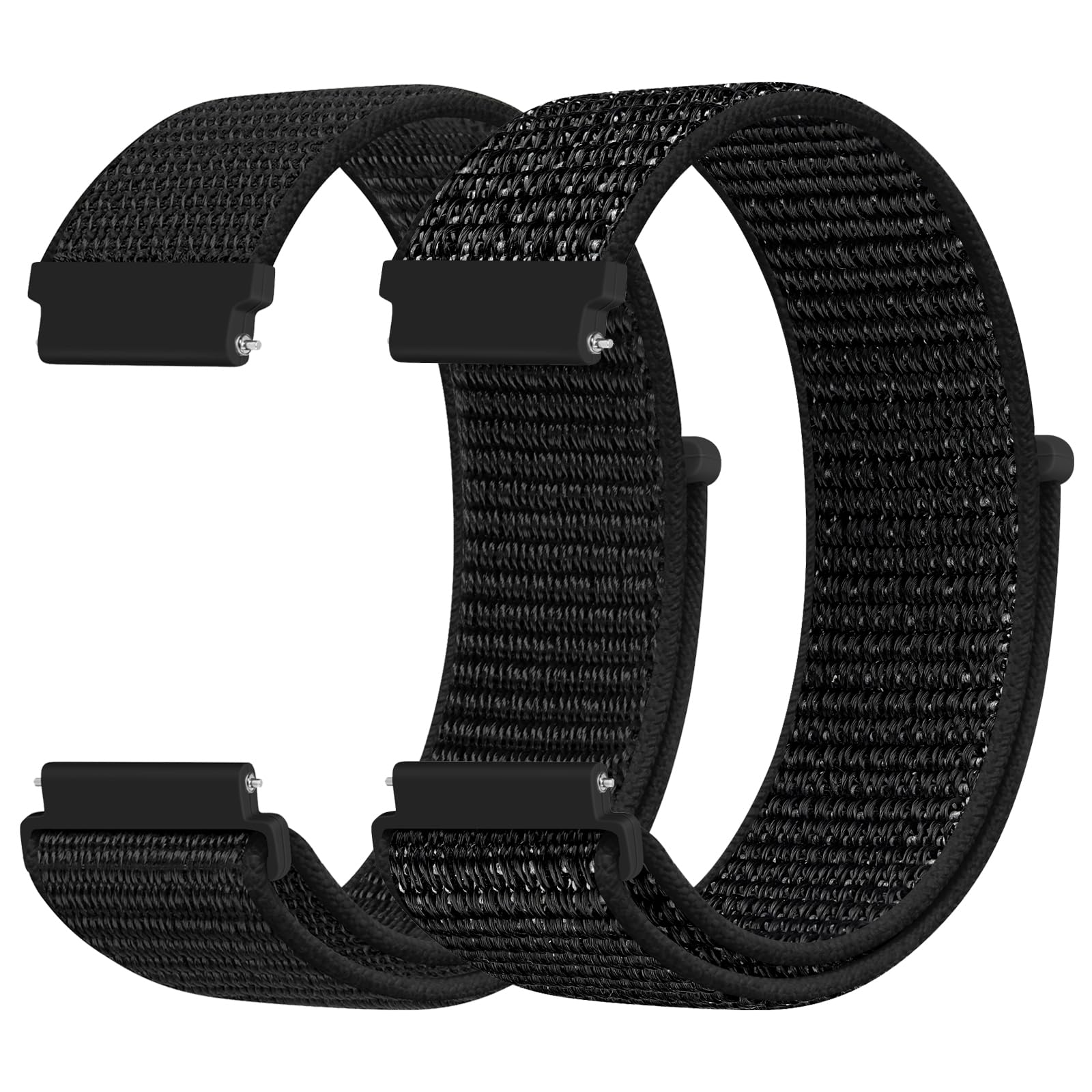 KIBDSNG Nylon 20mm Watch Strap Compatible with Garmin Vivoactive 6/5/3/3 Music/Forerunner 55/165/245/645/Venu/Venu 2 Plus,Sport Replacement Band for Samsung Galaxy Watch 7/6/5/4/FE 40mm 44mm