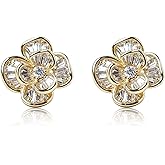 Atzeste Shiny Gold Earrings for Women,14K Gold Plated Earrings for Women, 3 Pairs 14K Real Gold Plated Dainty & Trendy Stud Earrings for Fashion Jewelry Gifts Set