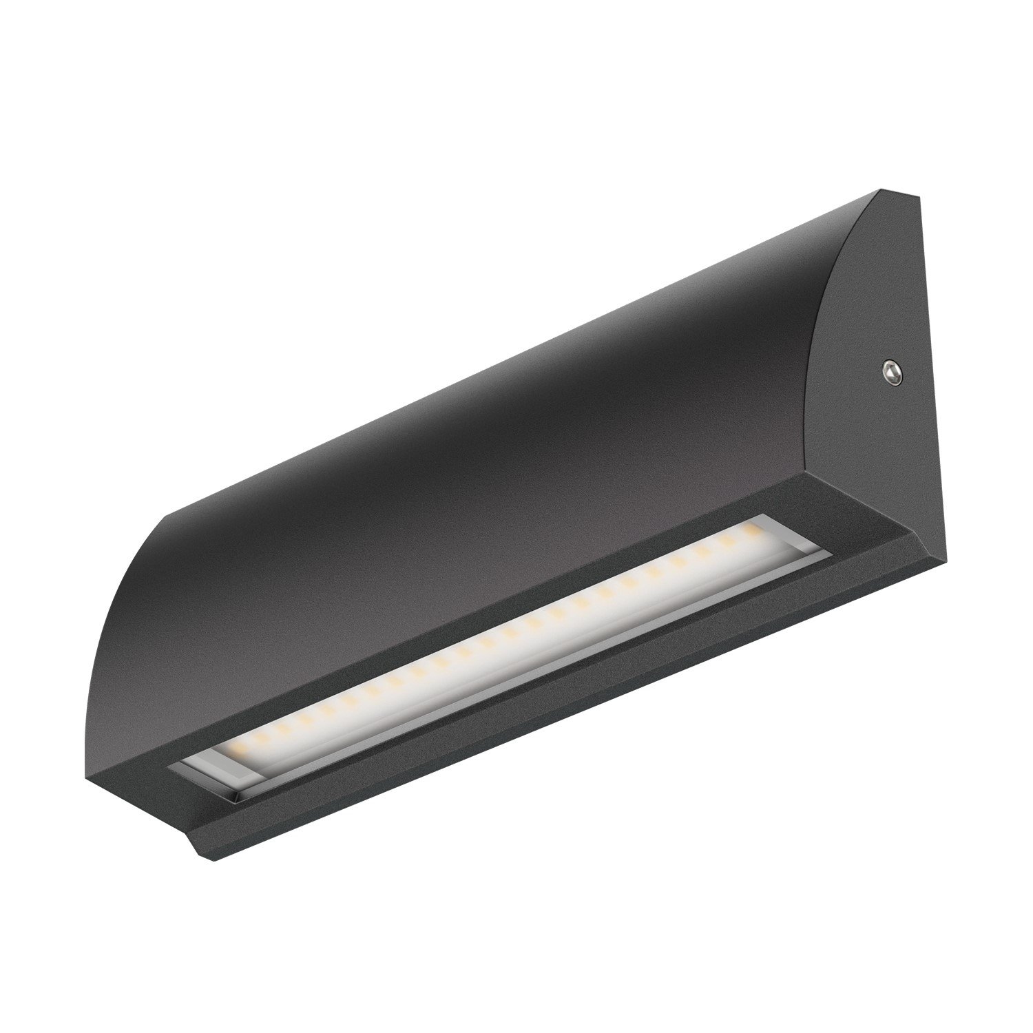 ledscom.de LED wall Light/Staircase Light SEGIN for Outdoors, IP54, Flat, Downlight, Black matt, Angular, 6.2 W, 566lm, Warm White