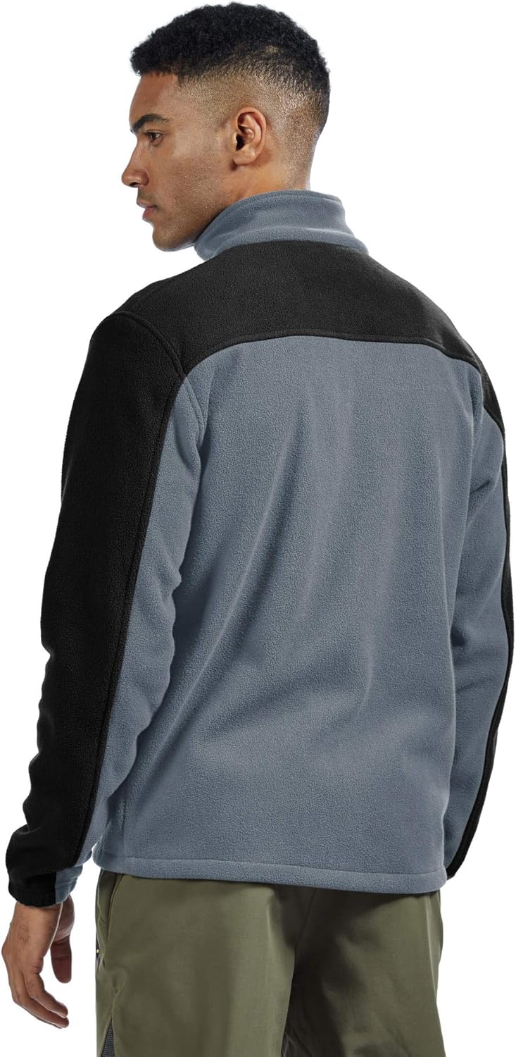 TBMPOY Men's Full-Zip Fleece Jacket Soft Polar Winter Outdoor Coat with Pockets: Clothing