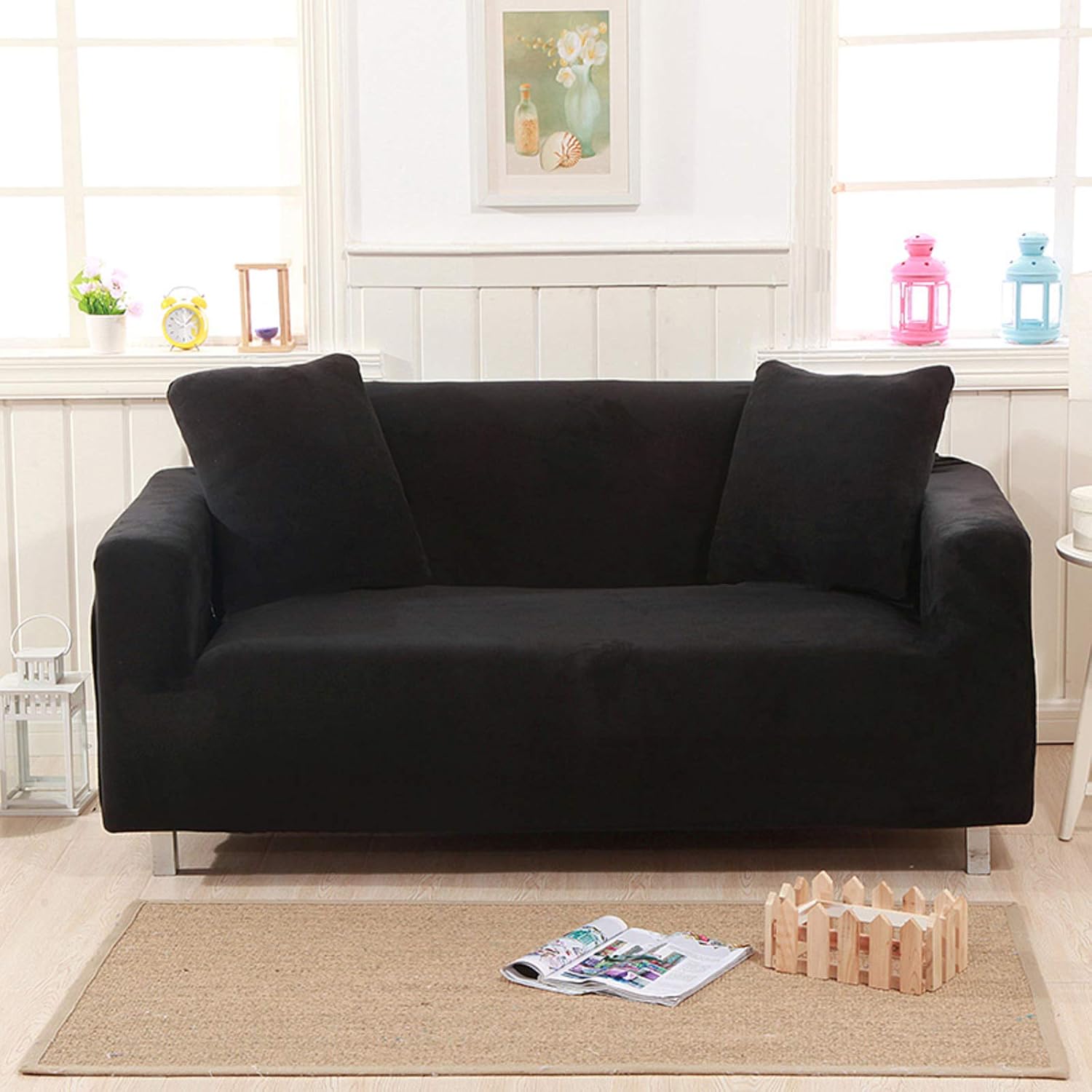 Terciopelo Elástica Funda para Sofá Cubierta De Futón,Lujo Caliente
