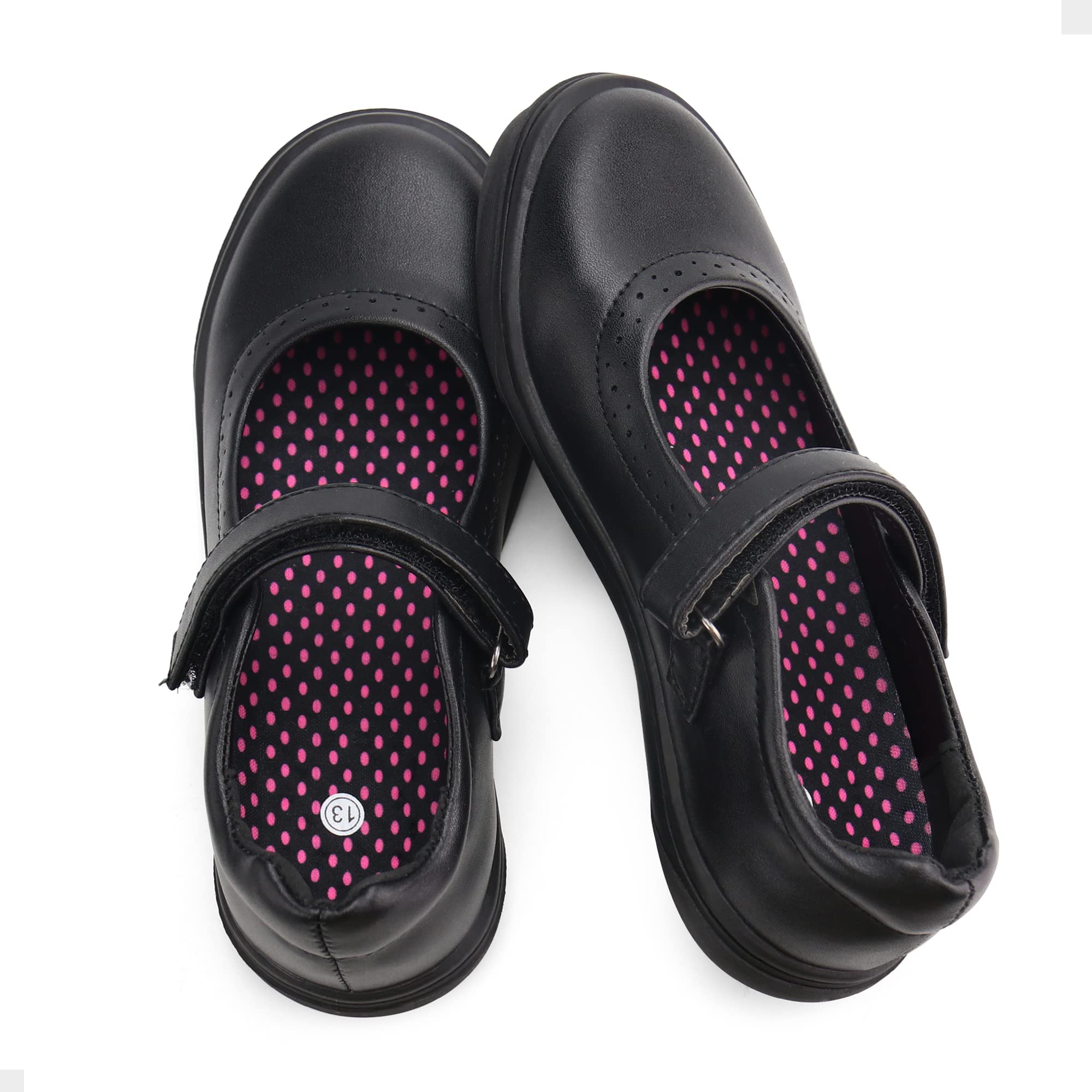 JABASIC Girls Mary Jane Flats School Uniform Dress Shoes