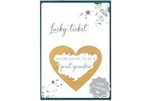 Joli Coon Pregnancy announcement scratch card - You are going to be a great grandma - Baby announcement with envelope - Eucalyptus
