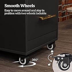 Wood Salon Trolley Cart with Wheels, Hair Cart