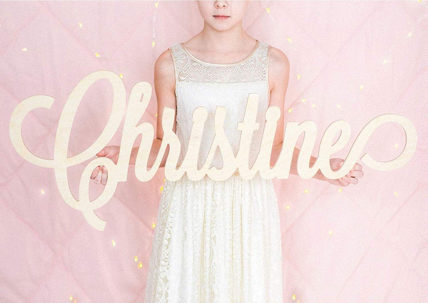 wood baby name wall hanging