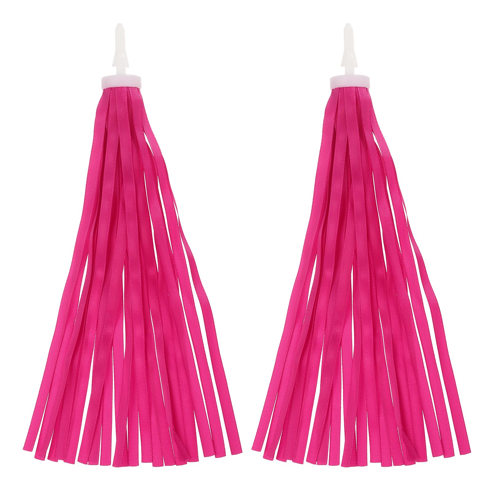 PATIKIL Bike Streamers, Colorful Scooter Handlebar Tassels Grips Ribbon Accessories Decorations Bicycle Tricycle Handles, Rose Red