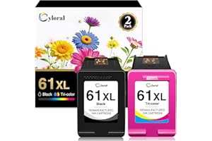 Cyloral 61XL for HP 61 Ink Cartridges for Envy 4500 5530 4501 4502 5535 Officejet 4630 4635 Deskjet 1000 2542 2540 3050 3050A