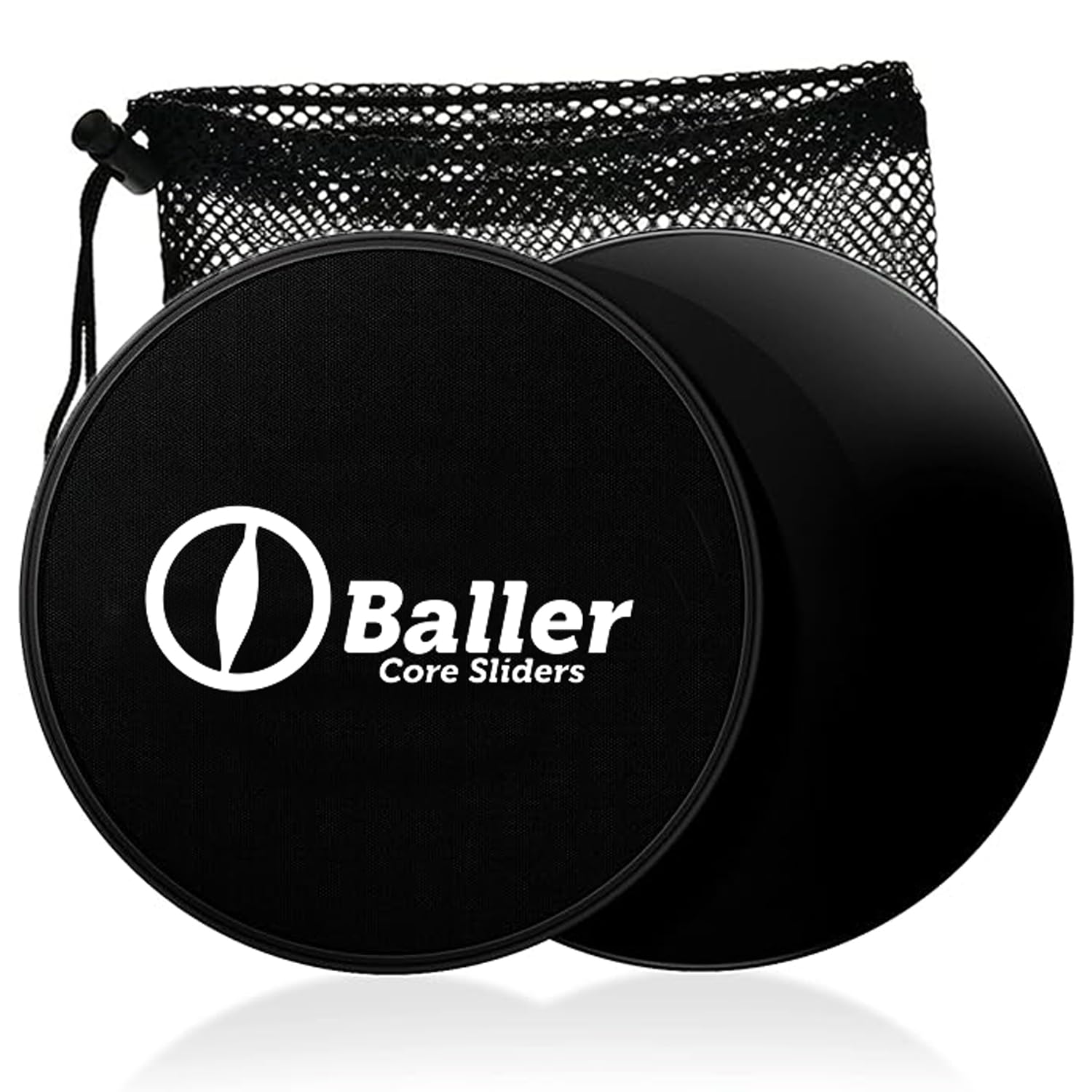 Core Slider by Baller - Double Sided Gliding Discs for Abdominal Exercises - Home Gym Ultimate Core Trainer- Carpet and Hard Floors
