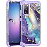Rancase for Galaxy S20 FE 5G Case,Three Layer Heavy Duty Shockproof Protection Hard Plastic Bumper +Soft Silicone Rubber Protective Case for Samsung Galaxy S20 FE 5G,Purple