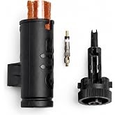G&Uuml;P Industries OPS Tubeless Tire Repair Kit &ndash; Saddle Rail Mounted MTB Tire Plug Tool with 5 Bacon Strips &amp; Valve Core Tool &ndash; Ultralight 23g Flat Repair Kit for Mountain, Gravel &amp; E-Bike Punctures