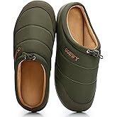 GOEWY Two-Tone Men's Slippers, Indoor and Outdoor House Shoes with Memory Foam, Anti-Slip Bedroom Slippers as Gifts for Men Him Dad Husband Boyfriend