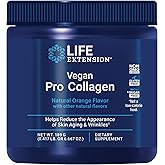Life Extension Vegan Pro Collagen, Collagen Builder Support, Skin Health, Type I Collagen Amino acids, gotu kola, Vitamin C, Gluten-Free, Non-GMO, Vegan, 30 Servings