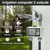 Johgee 2 Zone Brass Inlet Sprinkler Timer Garden Hose Irrigation System view 3