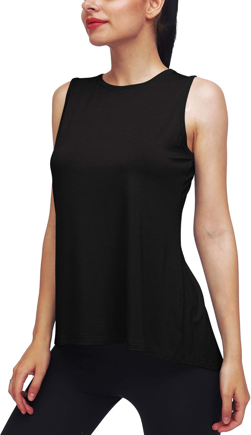Mippo Workout Tops for Women Workout Yoga Shirts Muscle Tank Athletic Running Tank Tops: Clothing