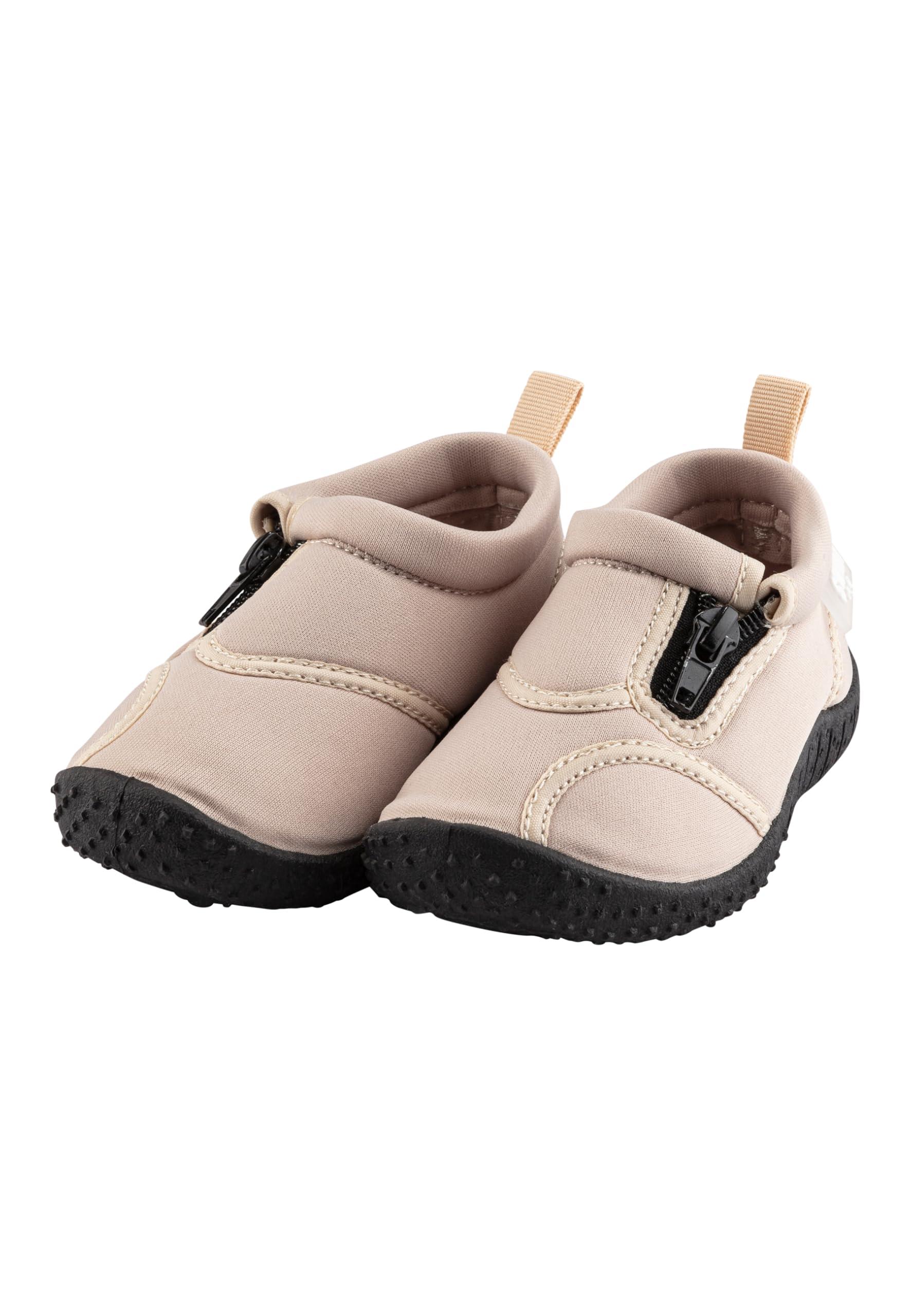 Sterntaler Badeschuhe Zipper – Unisex Baby Aquaschuhe mit seitlichem Reißverschluss – Strukturierte Sohle – Kinder Wasserschuhe - flexibel & schnelltrocknend - Bademode - Farbe beige, Größe 20
