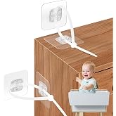 No Drill Furniture Anchors Adhesive (10 Packs) for Baby Proofing, Adjustable Anti-Tip Furniture Wall Safety Straps for Child, Keep Toddlers &amp; Pets Safe from Falling Furniture Like Dresser &amp; Bookshelf