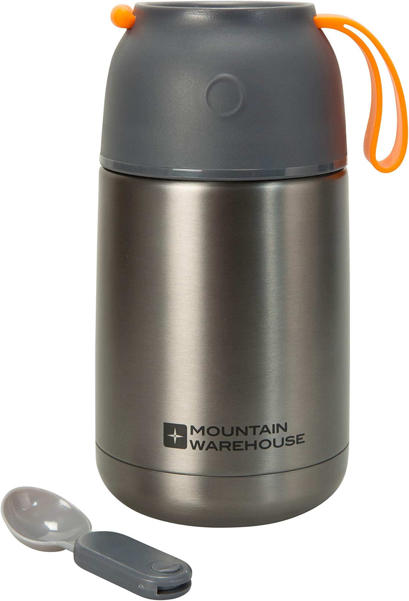 Mountain Warehouse Food Flask With Spoon - 650ml, Stainless Steel Food Container With Cutlery, Lightweight Food Thermo, Reusable Flask -Ideal Lunch Box for Soup, Hot Food