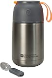 Mountain Warehouse Food Flask With Spoon - 650ml, Stainless Steel Food Container With Cutlery, Lightweight Food Thermo, Reusable Flask -Ideal Lunch Box for Soup, Hot Food
