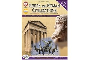 Mark Twain Greek and Roman Civilizations Social Studies Workbook, World History Books for Grades 5 and Up With Map Skills and Hands-on Activities, Classroom or Homeschool Curriculum